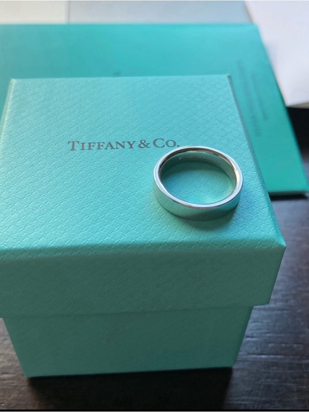 Tiffany & Co. Men's Sterling Band in Silver on Tiffany Blue Box